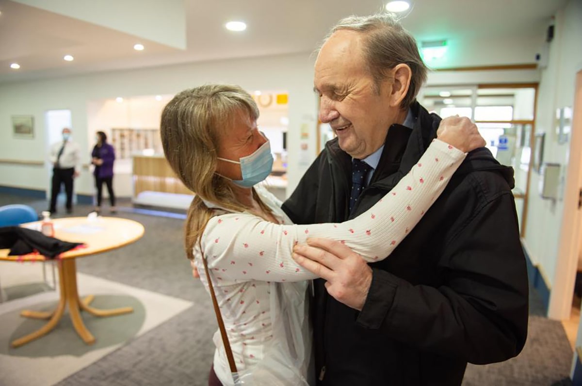 Family member visits Erskine hospital in Scotland