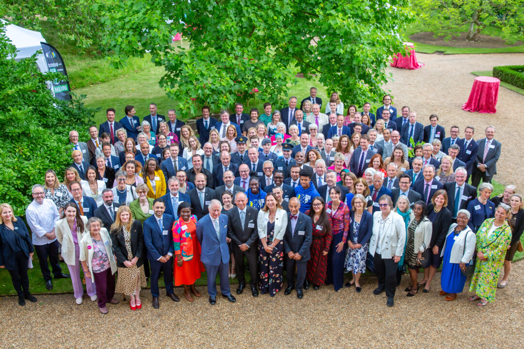 Attendees at Summer Reception, July 2023, with HM King Charles III
